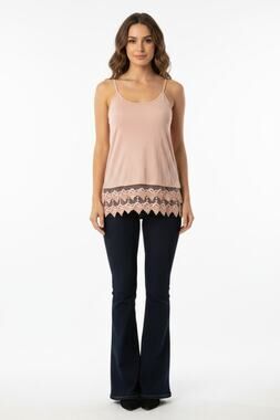 Back in The Saddle Peach Lace Cami Small